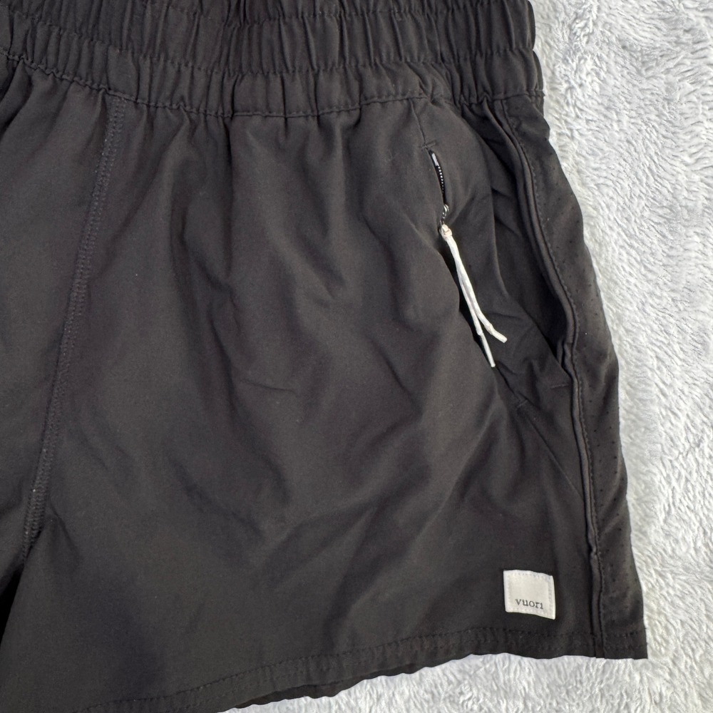 Vuori Running Short Lot of 2 Women Small Black Red Clementine Dash 2" Inseam Gym - Picture 3 of 16